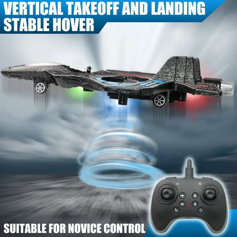 50% OFF 🎉🎉RC Stunt Fighter Jet Toy for Kids with 360° Flips & LED Lights